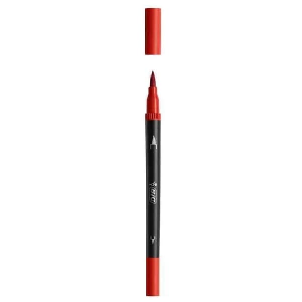 BIC Filt DUAL BRUSH, 2in1, etui med 12, olika färger