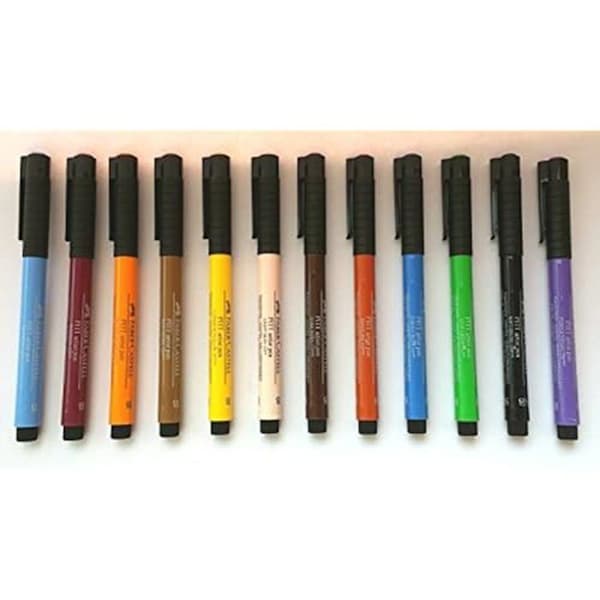 Filtpenna - FABER-CASTELL - PITT ART PEN BRUSH - Set om 10 - Borstspets - Ljusrosa