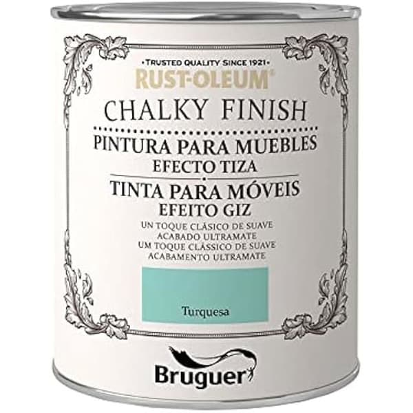 Möbelfärg - RUST-OLEUM - Kalkig finish - Turkos - 0,75 L