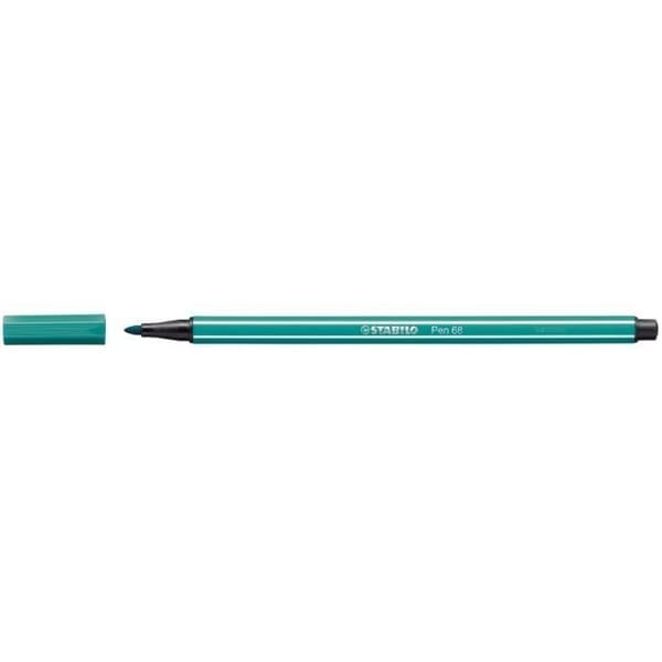 Filttusch - Stabilo - Pen 68 - 10-pack - Färg Turkos - Spets 1 mm