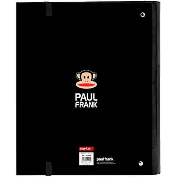 4-ringspärm - SAFTA - PAUL FRANK - 35 cm - 100 A4-ark - Svart för barn