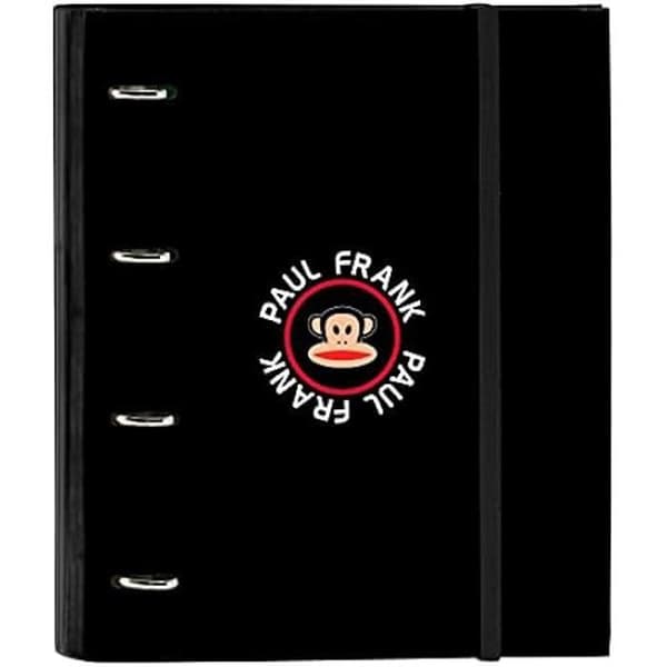 4-ringspärm - SAFTA - PAUL FRANK - 35 cm - 100 A4-ark - Svart för barn
