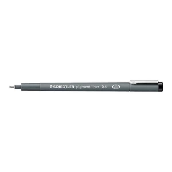 Fin permanent penna - STAEDTLER - Svart - Pigmentbläck - Spets 0.4 mm - Unisex