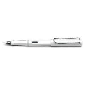 Stylo Plume - Safari - LA-19677 - Vit Resin - Polerad Stål Nib - Uppladdningsbar