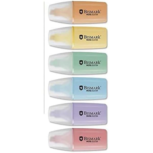 Pastellmarkörer - BISMARK - Set om 6 - Flerfärgad - Filtpenna - Ej påfyllningsbar