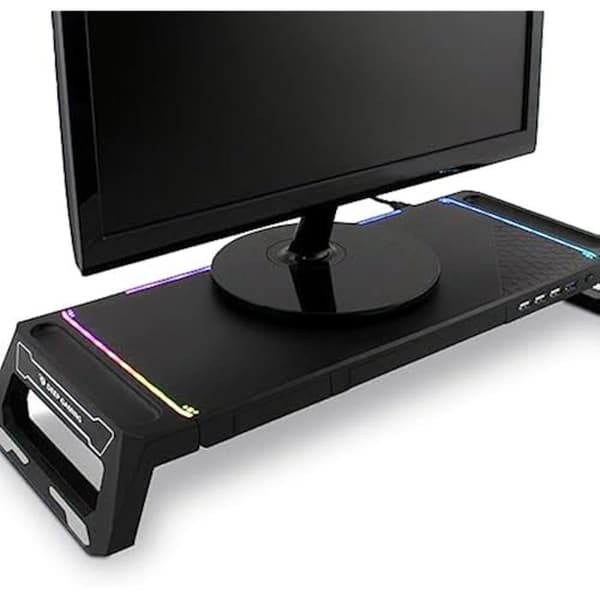Riser Stand för Laptop/Monitor - DEEPGAMING - SN06 - Svart - RGB - Blandat Svart