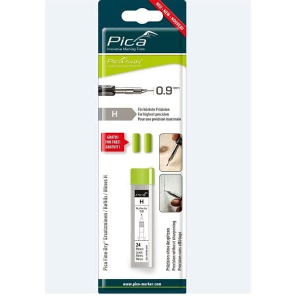 Grafitkablar - PICA - 7050 - Set om 9 mm - Finmarkering - Extra hård
