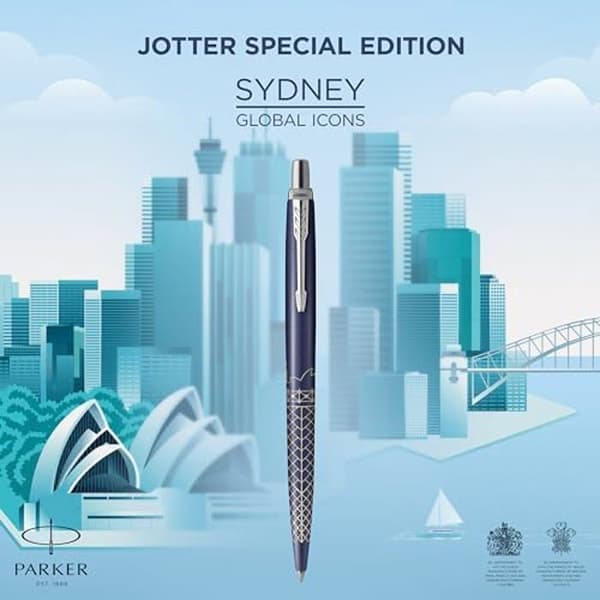 Kulspetspenna - PARKER - Jotter SE - Special Sydney edition - Kromfinish - Blått bläck