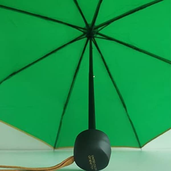 Happy Rain 54 cm manuellt hopfällbart paraply - UCB Benetton Grön - grön färg