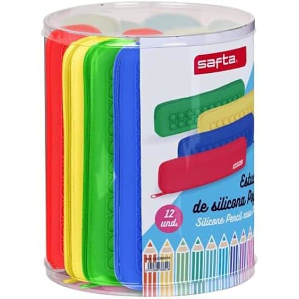 Safta Pop It Multicolor Narrow School Pennfodral (12 delar) - SAFTA - Pennfodral - Multicolor