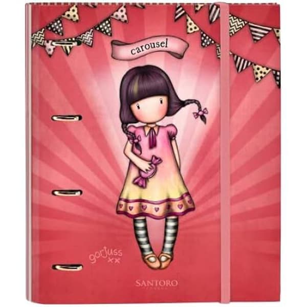 Safta - Binder 4 Ani 30 mm med Gorjuss Fairground Carousel refill 27 x 32 x 3,5 cm, Flerfärgad (522216666)