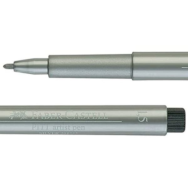 Kulspetspenna - FABER-CASTELL - 167351 - Svart - Silver - Skriva för vuxna