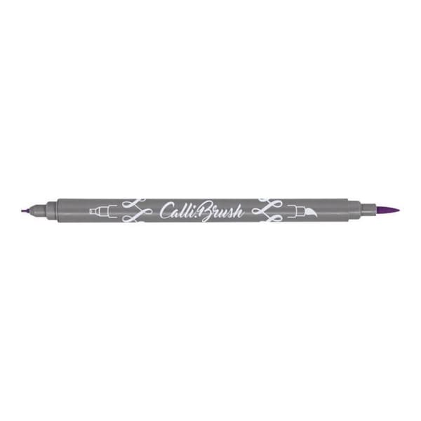 ONLINE Calli.Brush Stylo med dubbelsidig icke-permanent pensel lila vattenbaserat bläck 2 mm