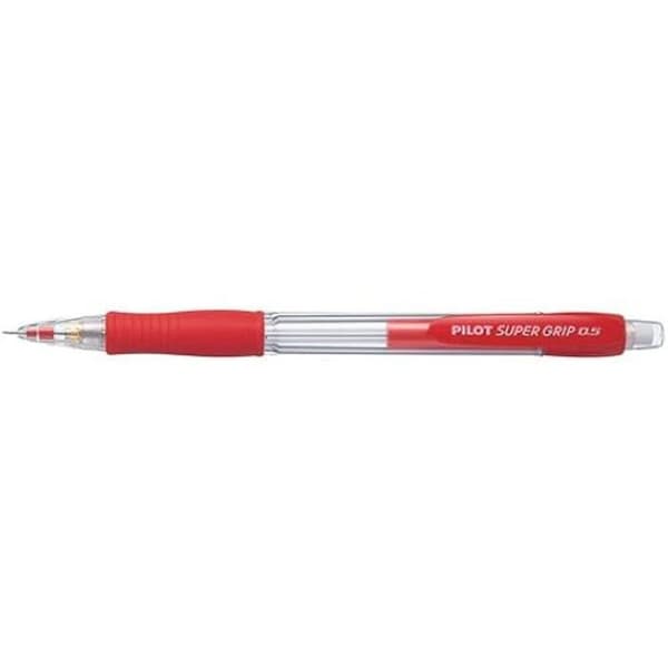 Pilot Supergrip mekanisk penna - Röd - 0,5 mm - Set med 12 delar