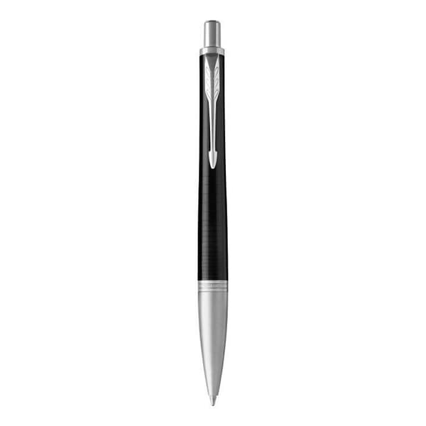 Parker URBAN PREMIUM kulspenna, snidad ebony metall, medelpunkt, kromattribut, blå refill