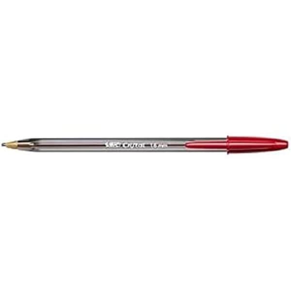 Bollpen - BIC - Cristal Large - Röd bläck - Paket med 50