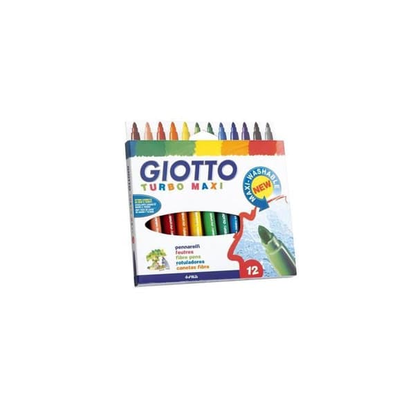 Feutre - GIOTTO - Turbo Maxi - Lila - 5 mm - Paket med 12 - Vattenbaserad bläck