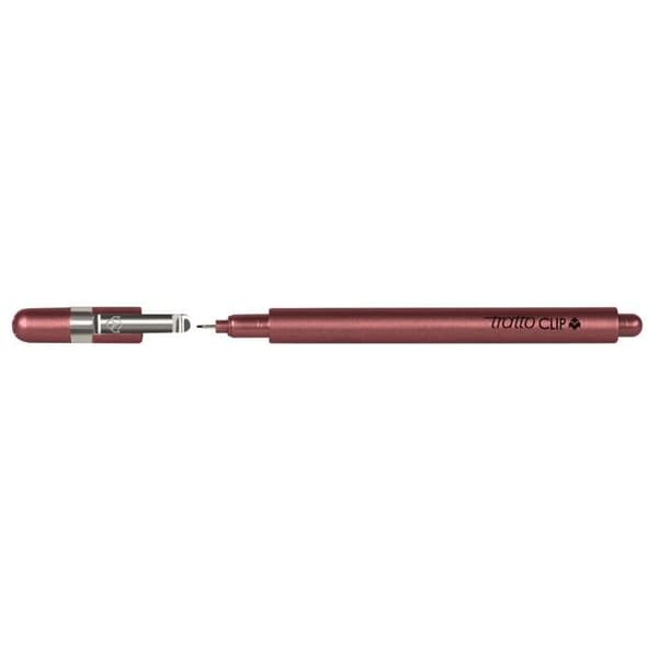 tratto Clip Fineliner rött vattenbaserat bläck 0,3 mm extra fint förpackning om 12