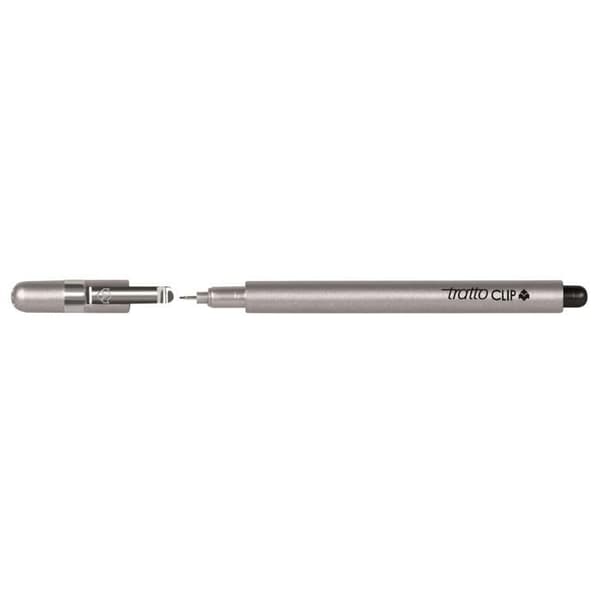 tratto Clip Fineliner svart vattenbaserat bläck 0,3 mm fint paket om 12