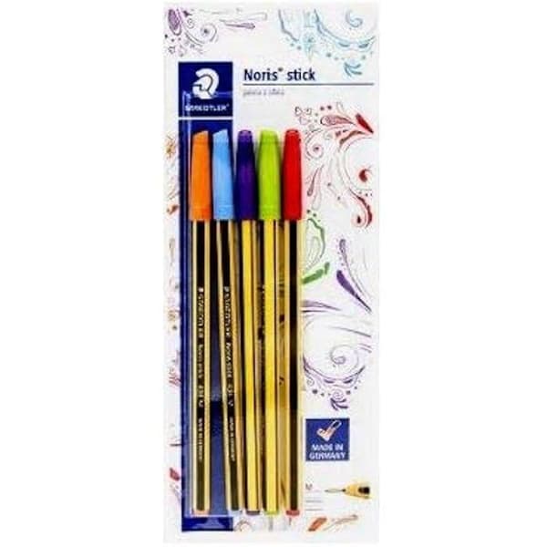 Staedtler Blister - STAEDTLER - 5 pennor - 1 röd - 4 blandade färger