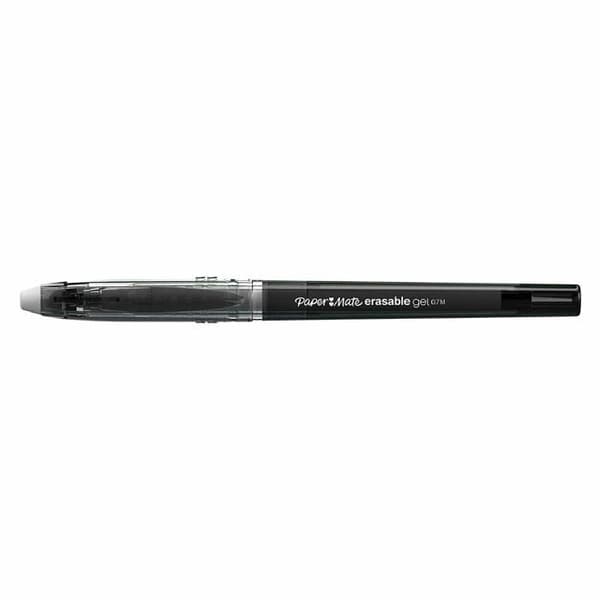 Papermate Erasable Gel Gel-pennor med lock Medium Black 12 st