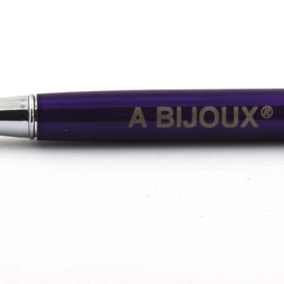 Stylo i ametyst - ABIJOUX - Kulspets - Svart bläck - Medelspets - Påfyllningsbar