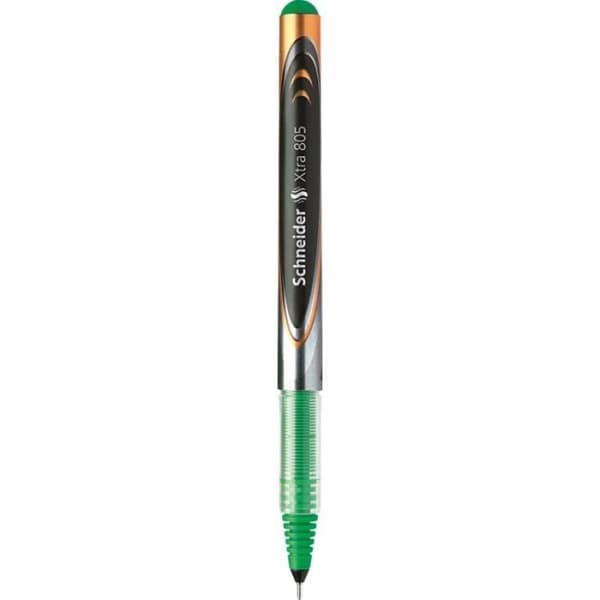 Set med 10 Xtra 805 05 gröna bläckpennor