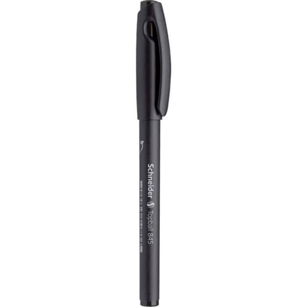 Bläckpennor - Schneider - Topball 845 - Svart - Fin spets - Förpackning med 10