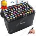 Miniatyrbild 1 av 4: TD® 5 Generation Dual Head Oilly Pen Marker Set 80 färger/ Fine Art Design Ritning, Handmålning