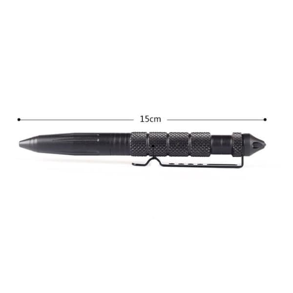 TD® Multifunktionspenna - taktisk aluminiumpenna - bärbar penna - svart