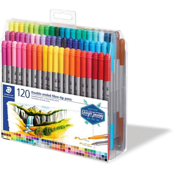 STAEDTLER Design Journey filtpenna med dubbla spets, etui om 120 0,000000 svart