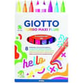 Miniatyrbild 1 av 2: Färgpennor - GIOTTO - Turbo Maxi Fluo - 8 Färger - Spets 5 mm - Tvättbara med vatten