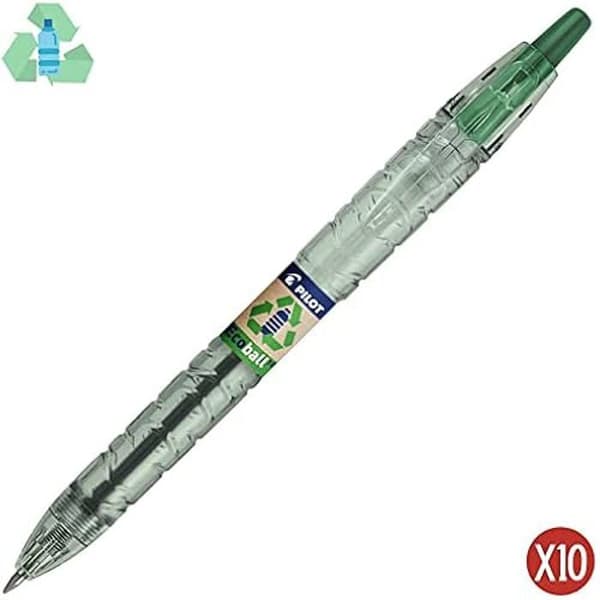 Stylo Bille - PILOT - Exp. 60 Bolig ECOBALL - Färg Svart - Bläck Assorterad - Medelspets
