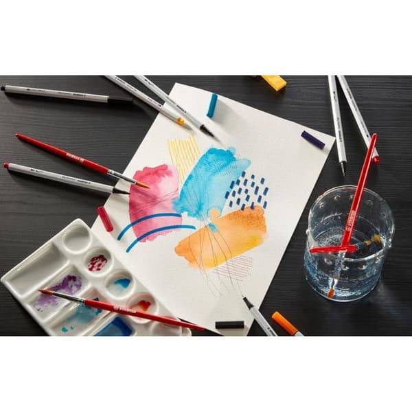Ritpenna - STABILO Creative Tips - Metalllåda x 30 kalligrafipennor med diverse spetsar 0,2; 0,4; 0,7; 1 mm och borsta -