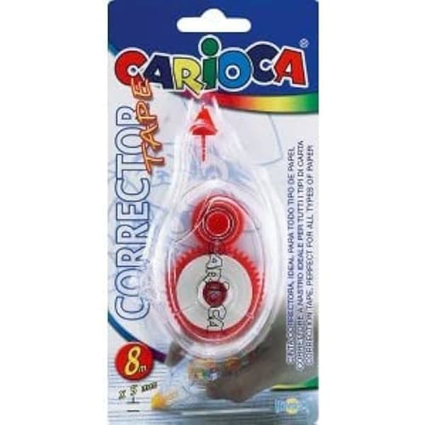 Bandkorrigerare - CARIOCA - Röd Modell - Opaque - Återinskrivbar - 8 x 5 mm