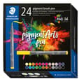 Miniatyrbild 1 av 6: 24 filtpennor - Borstspets - Staedtler - Pigment Arts Pen - Grundfärger
