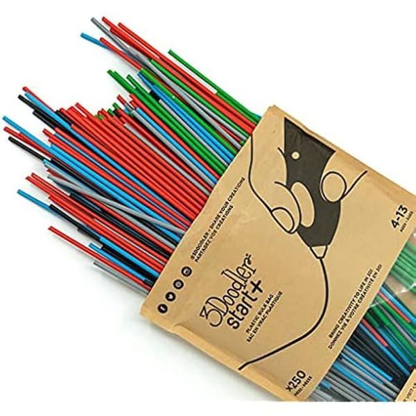 Filament 3D - 3DOODLER - Primär Pow Blandad Påse - Komposterbar plast - 250g - Blandade färger