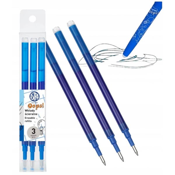 Ups Astra slette pen refill 3 stk