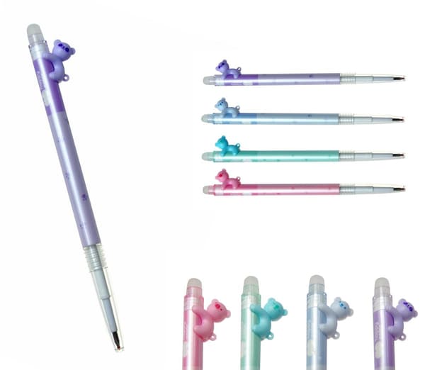Pastel Bears Happy Color Erasable Automatic Pen