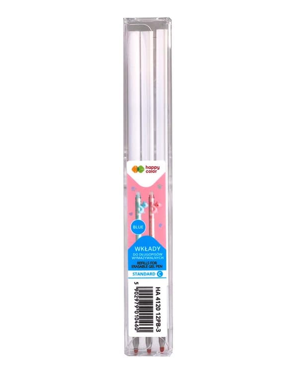 Pastel Bears Erasable Pen Refills 0,5 mm 3 stk Happy Color