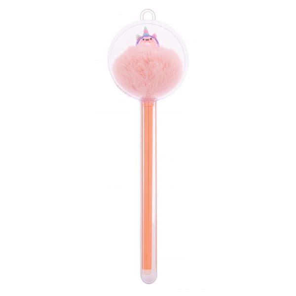 Raderbar kulspetspenna med pompom och Astra-figur