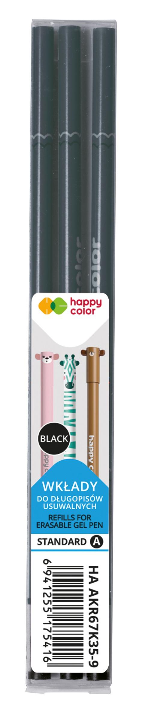 Raderbar pennrefill svart Happy Color SA 3 st