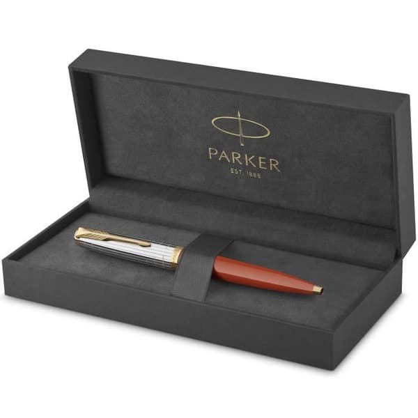 Parker 51 Premium kulspetspenna, Rage Red, Medium Point Black Ink Refill, presentförpackning