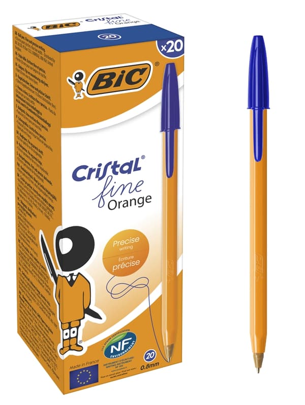 Bic Orange Blå Kulspetspenna 20 st Set