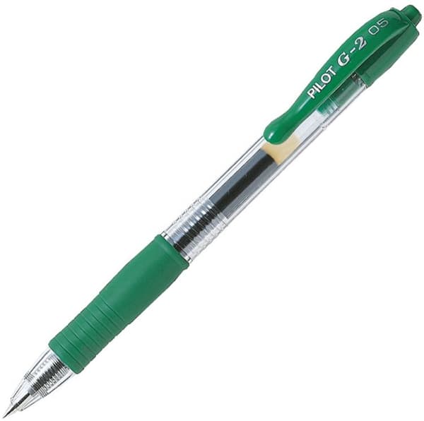 Pilot G2 geelikynä automaattinen vihreä BL-G2-5-G
