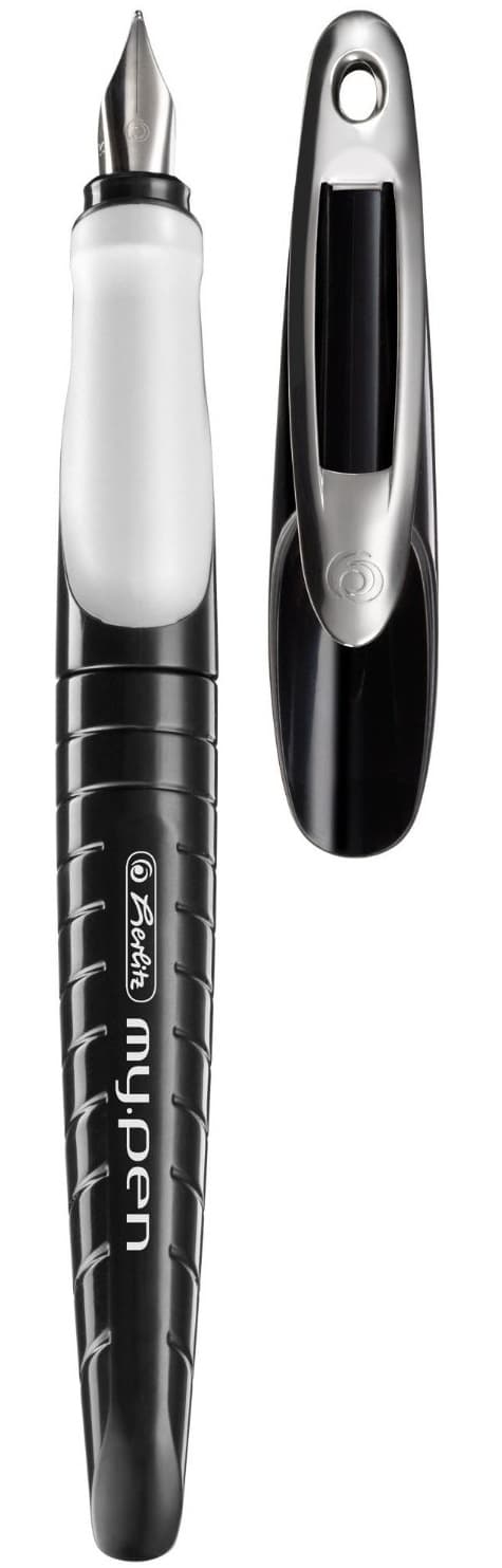 Herlitz My Pen L Fyldepen venstrehåndet sort/hvid 10999803
