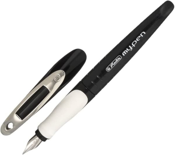 Herlitz My Pen L Fyldepen venstrehåndet sort/hvid 10999803