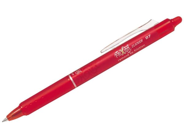 Pilot Frixion Clicker Automatisk Kulspetspenna Röd 0.7 Med Eraser BLRT-FR7-R