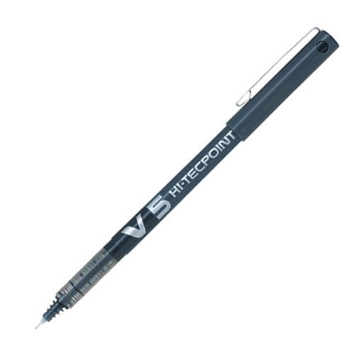 Pilot V5 Hi-Tecpoint kuglepen 0,5 mm Sort BX-V5-B