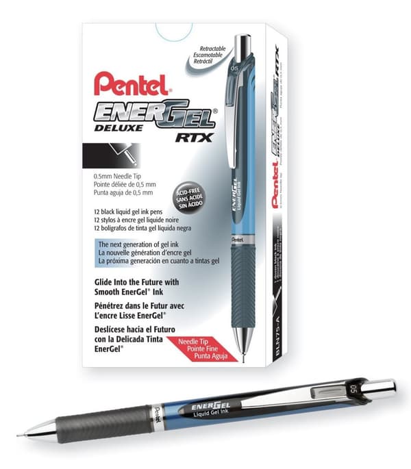 Pentel Energel Automatisk kuglepen. Sort Bln75-A